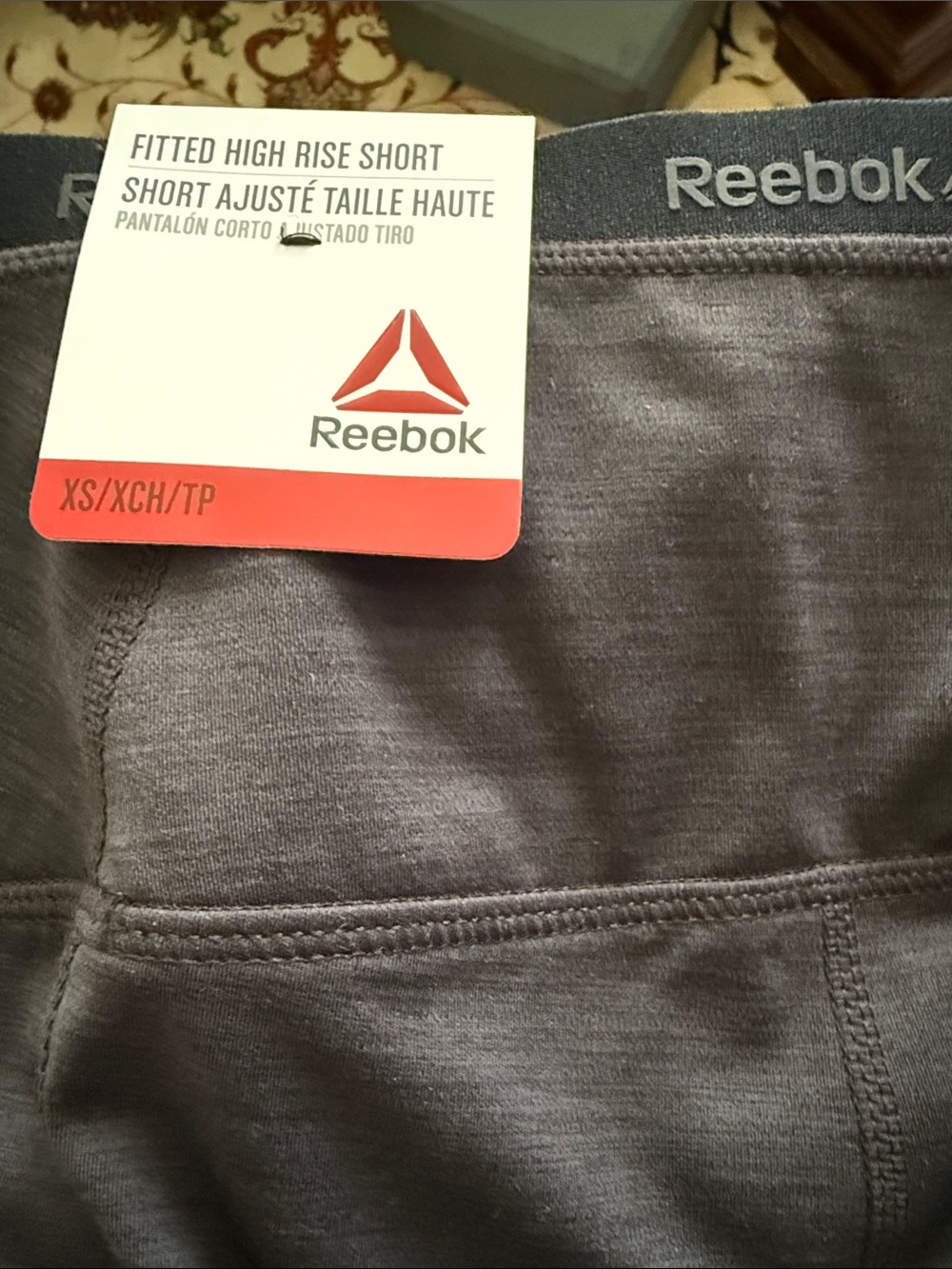Reebok Men's Fitted High-Rise Athletic Shorts — Gray